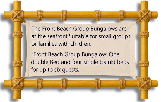 Bamboe Front beach group bungalow